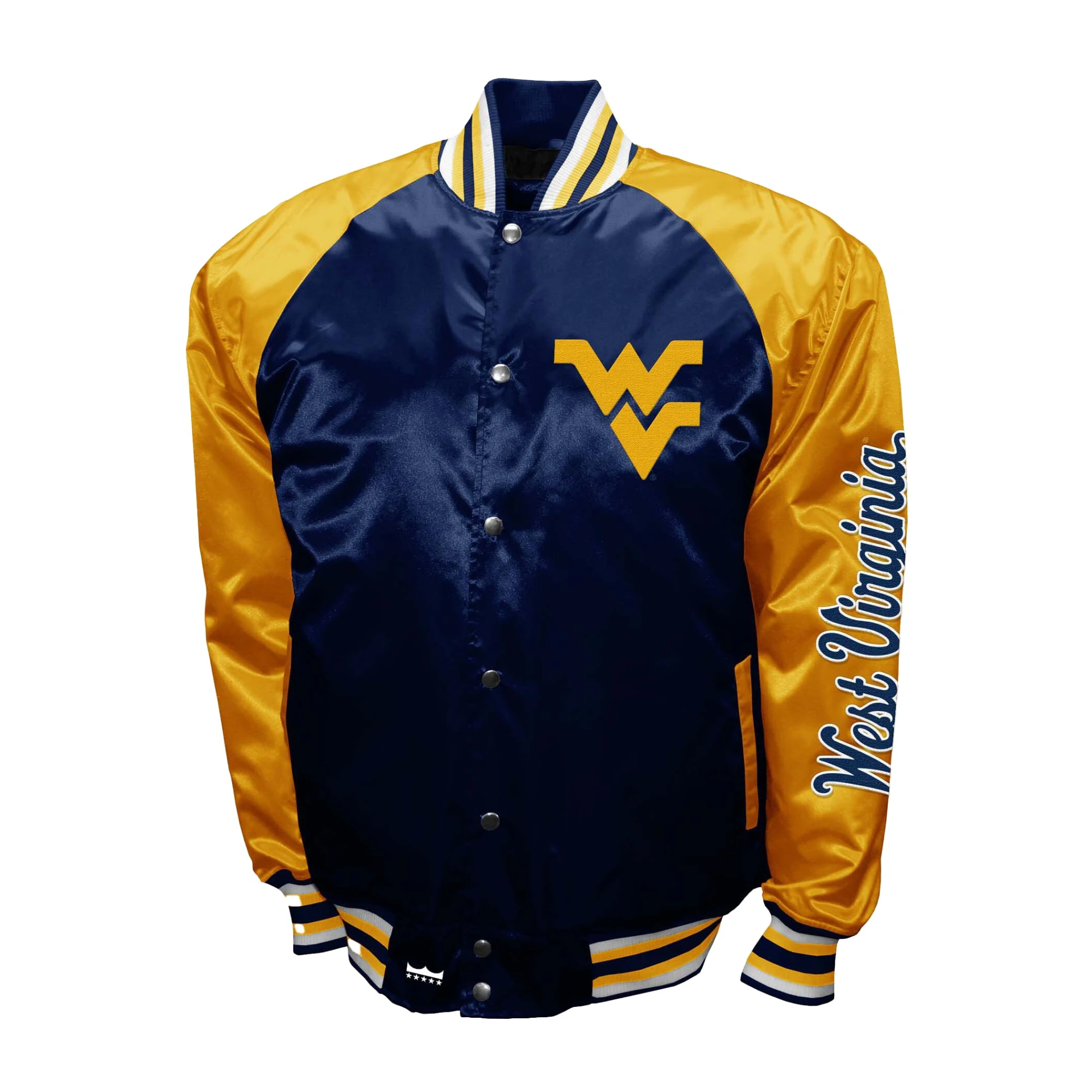 West virginia mountaineers franchise club the game satin varsity jacket 1