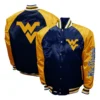 West virginia mountaineers franchise club the game satin varsity jacket 3