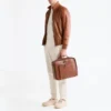 Whiskey mens bomber leather jacket