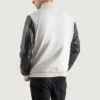 White and black varsity letterman jacket 3