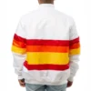 White astros houston satin bomber jacket