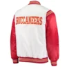 White tampa bay buccaneers logo renegade satin jacket