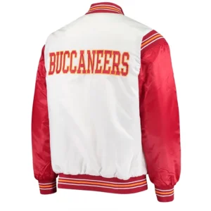 White tampa bay buccaneers logo renegade satin jacket