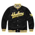 Wichita State Shockers Script Vintage Black Satin Jacket