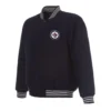 Winnipeg jets one color full snap varsity jacket