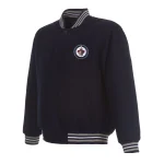 Winnipeg Jets One Color Navy Wool Jacket