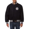 Winnipeg jets one color wool varsity jacket navy 1