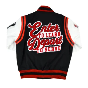 Winston salem state motto 20 black white wool leather varsity jacket 2