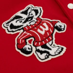 Wisconsin badgers 1952 authentic red wool logo