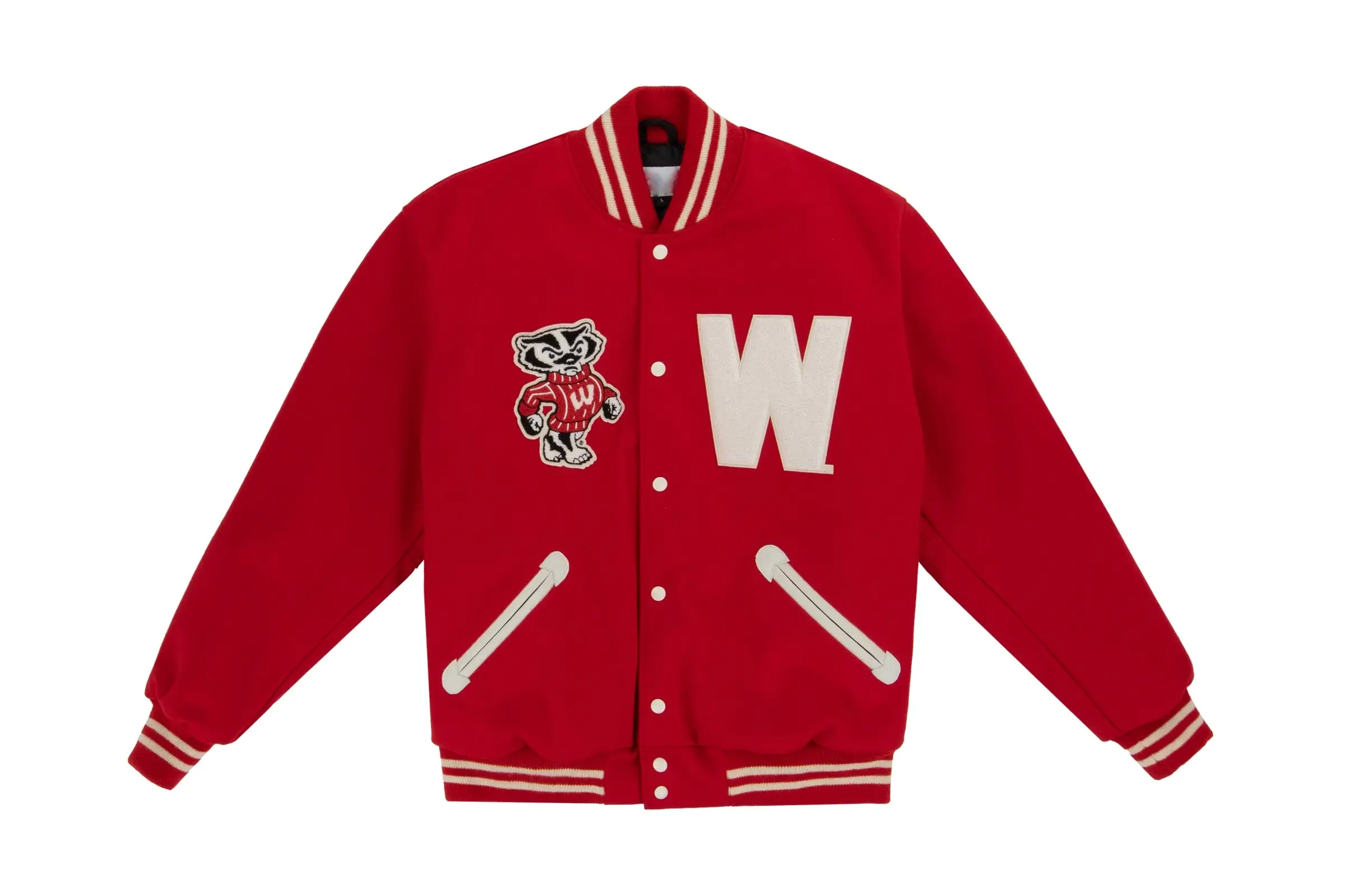 Wisconsin badgers 1952 authentic red wool varsity jacket