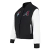 Womans arizona diamondbacks classic blackwhite wool leather varsity jacket 3