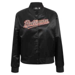 Baltimore Orioles Woman's Classic Black Satin Jacket