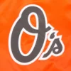Womans baltimore orioles classic orange satin varsity jacket 2