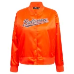 Baltimore Orioles Woman's Classic Orange Satin Jacket