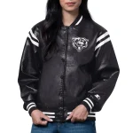 Chicago Bears Women's High Heat Black Leather Jacket