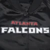 Womens atlanta falcons classic black satin jacket