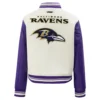 Womens baltimore ravens retro classic leather varsity jacket