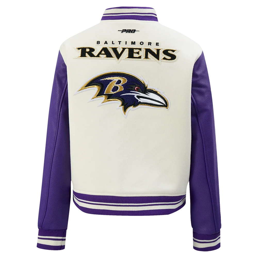 Womens baltimore ravens retro classic leather varsity jacket