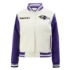 Womens baltimore ravens retro classic wool leather varsity jacket