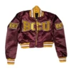 Womens bethunecookman wildcats campus remix satin varsity jacket