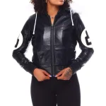 Women’s 8 Ball Black Leather Jacket