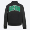 Womens boston celtics classic black wool leather varsity jacket 4