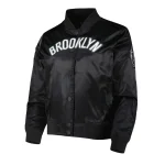 Brooklyn Nets Women's Classics Black Satin Jacket