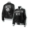 Womens brooklyn nets competition satin jacket