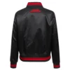 Womens chicago blackhawks script tail satin varsity jacket black 4