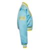 Womens cropped southern jaguars remix blue jacket