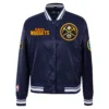 Womens denver nuggets retro classic satin jacket