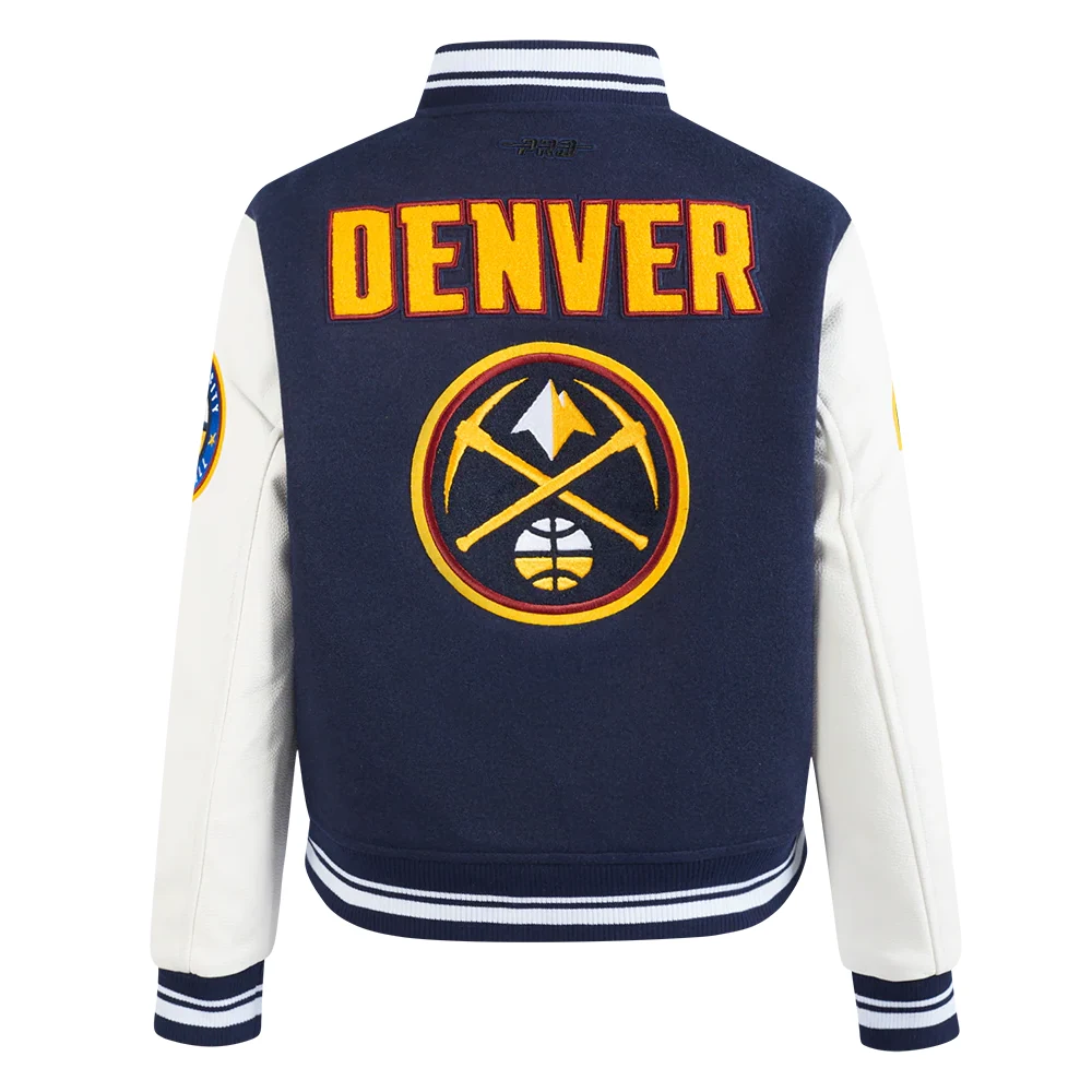 Womens denver nuggets retro varsity jacket