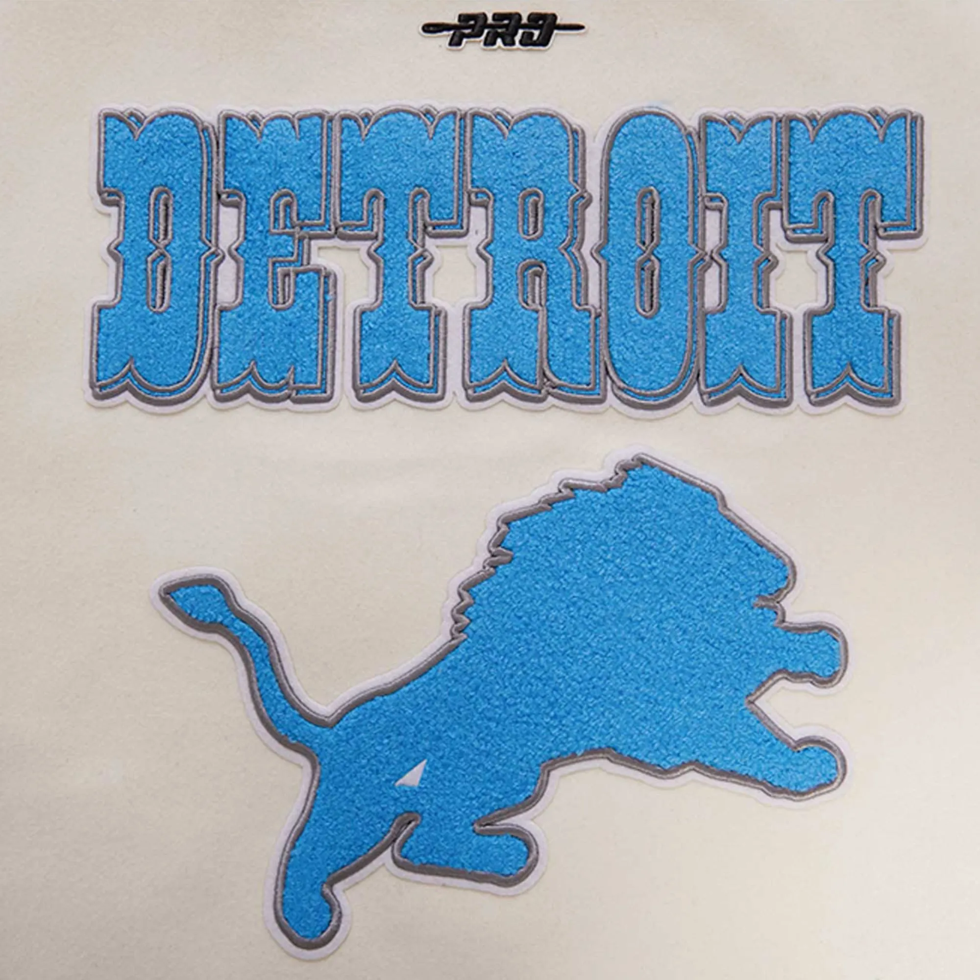 Womens detroit lions pro standard retro classic vintage white and black varsity jacket 4