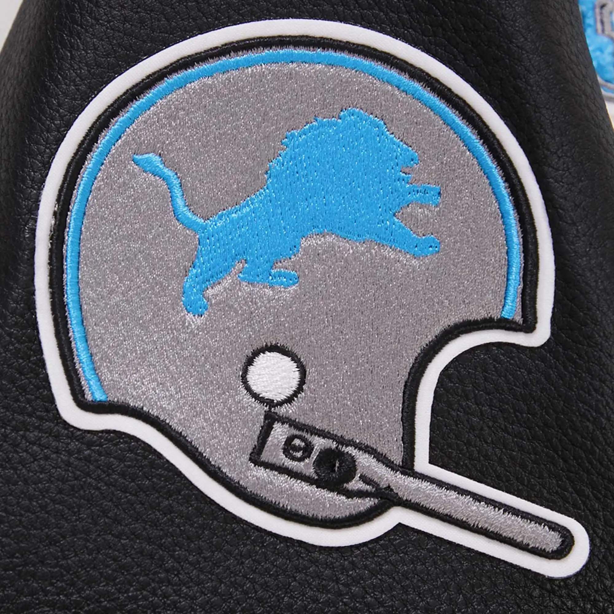 Womens detroit lions pro standard retro classic vintage white and black varsity jacket 7