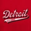 Womens detroit red wings script tail wool leather varsity jacket red 5
