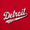 Womens detroit red wings script tail wool leather varsity jacket red 6
