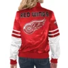 Womens detroit red wings tie breaker red white jacket