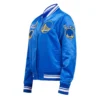 Womens golden state warriors retro classic satin jacket
