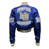 Womens hampton pirates remix full snap satin cropped jacket