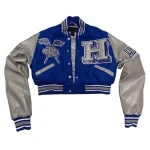 Hampton Pirates Women's Remix Wool/Leather Cropped Jacket