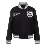 Los Angeles Kings Script Tail Women's Wool/Leather Jacket