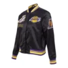 Womens los angeles lakers retro classic black jacket