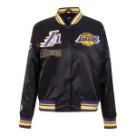 Los Angeles Lakers Women's Retro Classic Black Satin Jacket