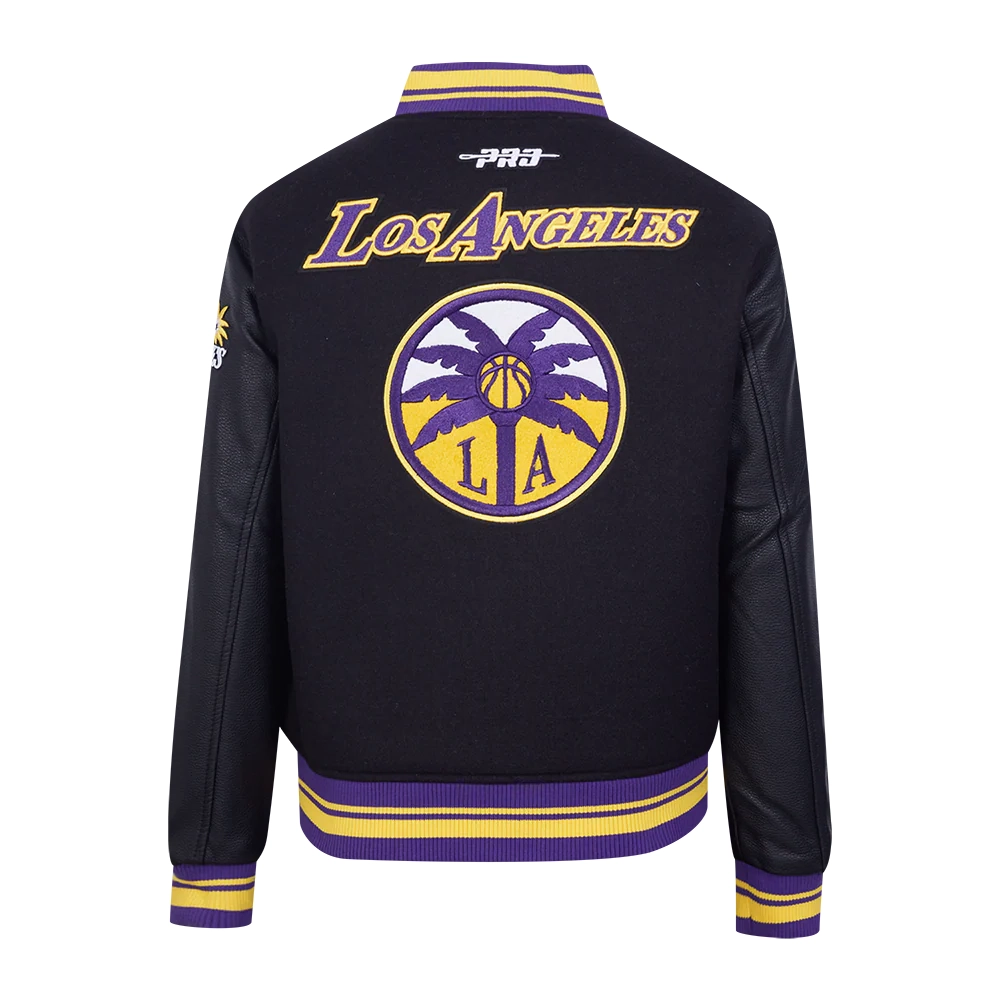 Womens los angeles sparks retro classic black varsity jacket