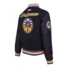Womens los angeles sparks retro classic wool and leather varsity jacket