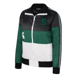 Michigan State Spartans Women's Color Block Black/White Satin Jacket