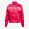 Womens new york knicks triple pink satin jacket