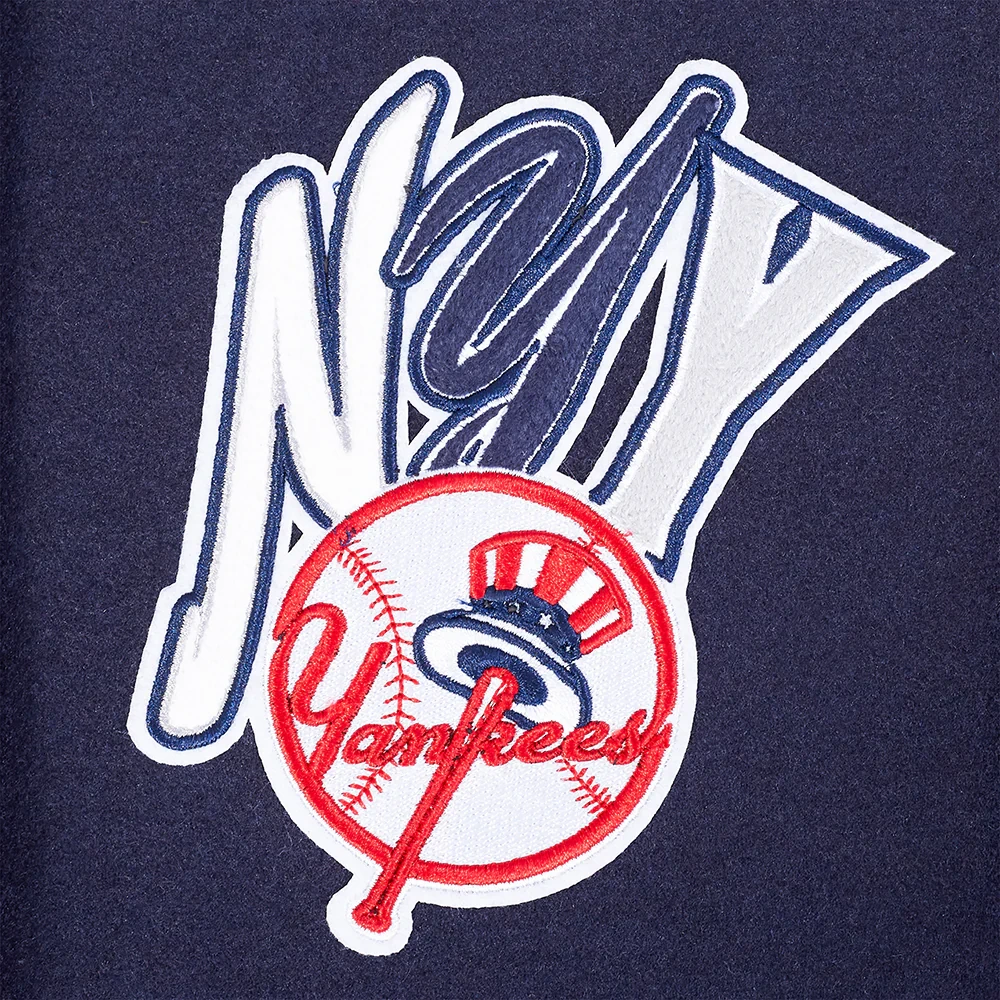 Womens new york yankees city ransom leather varsity jacket