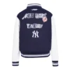 Womens new york yankees city ransom wool leather navy varsity jacket