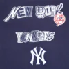 Womens new york yankees city ransom wool leather patch varsity jacket